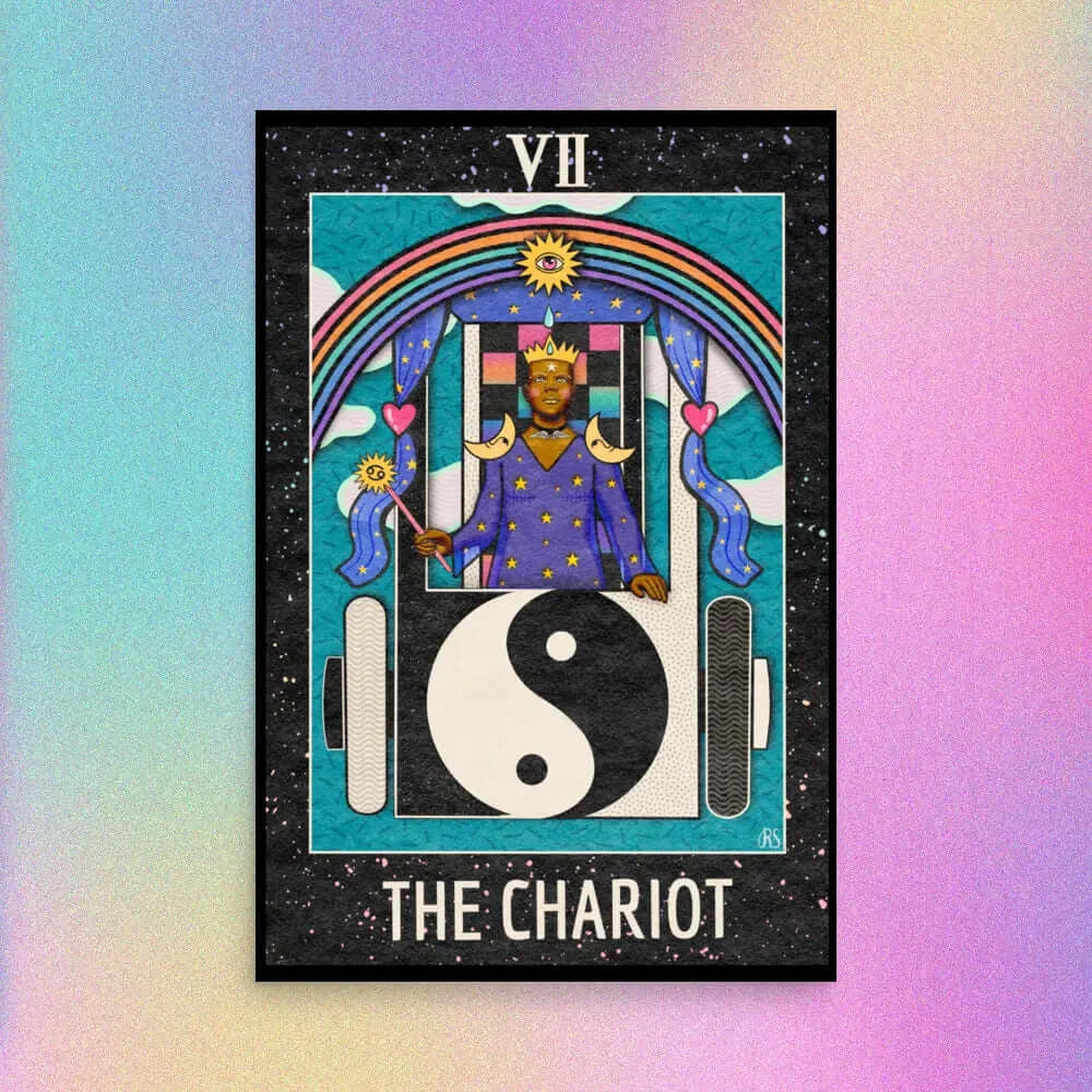 ‘The Chariot’ Tarot Art Print 2023 Worldwide Shipping