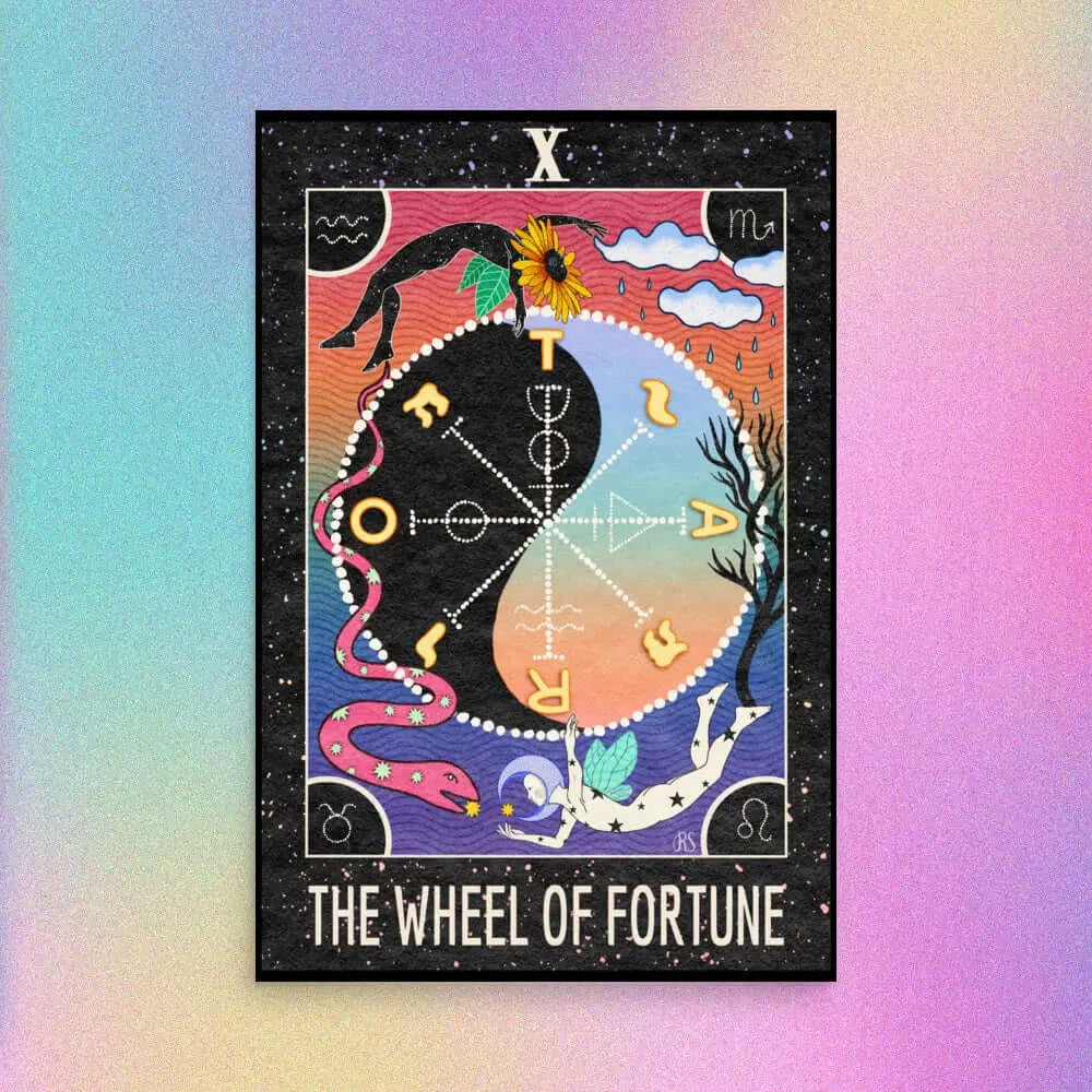 ‘The Wheel of Fortune’ Tarot Art Print 2023 Worldwide