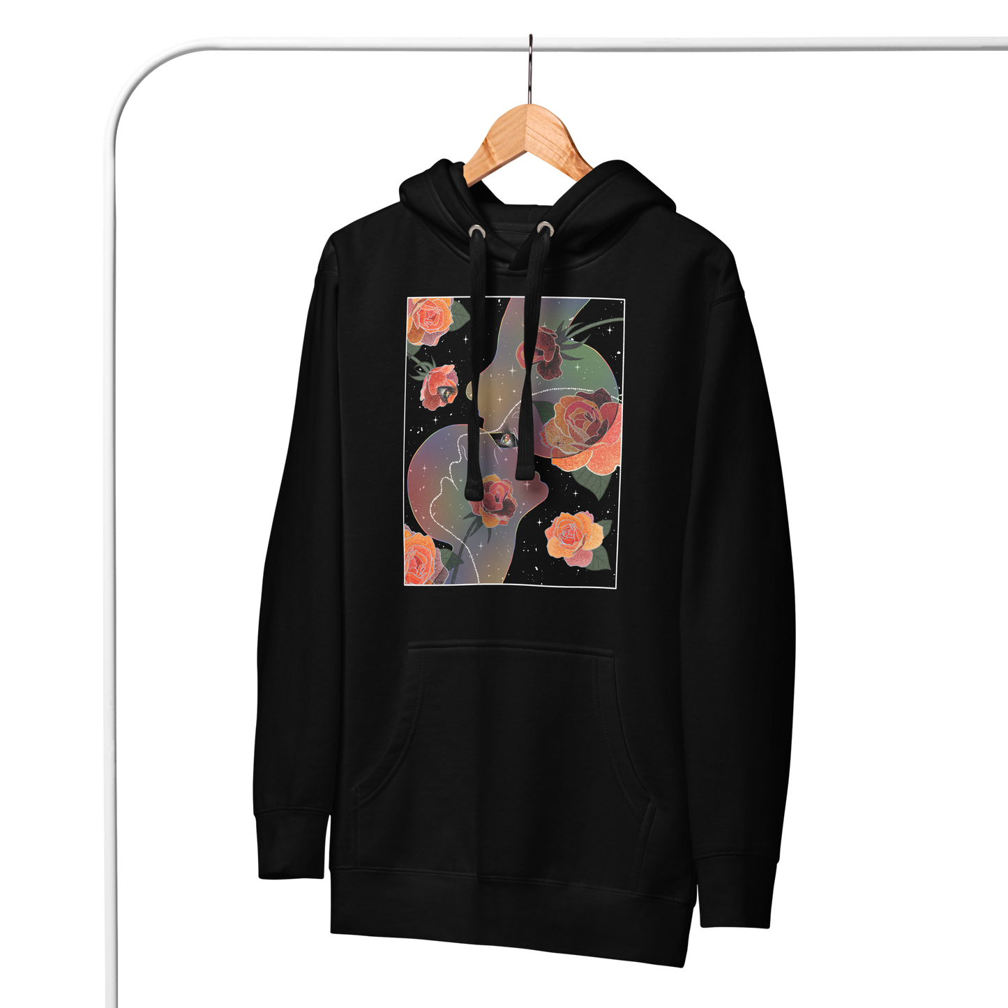 “Where Eyes Meet, Worlds Unfold” Unisex Hoodie