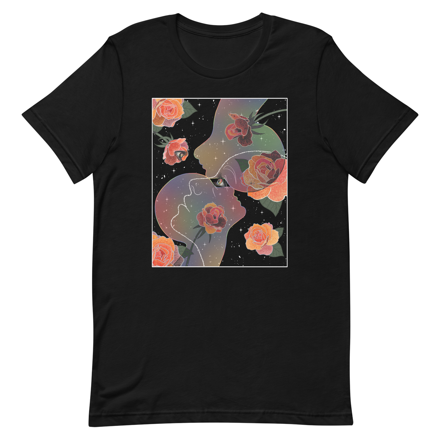 “Where Eyes Meet, Worlds Unfold” Unisex t-shirt