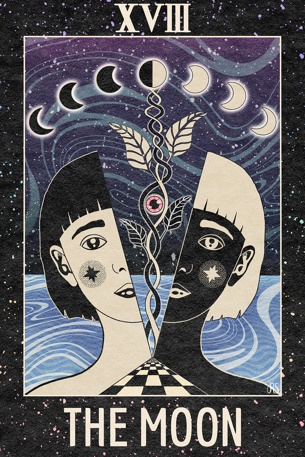 'The Moon' Tarot Art Print