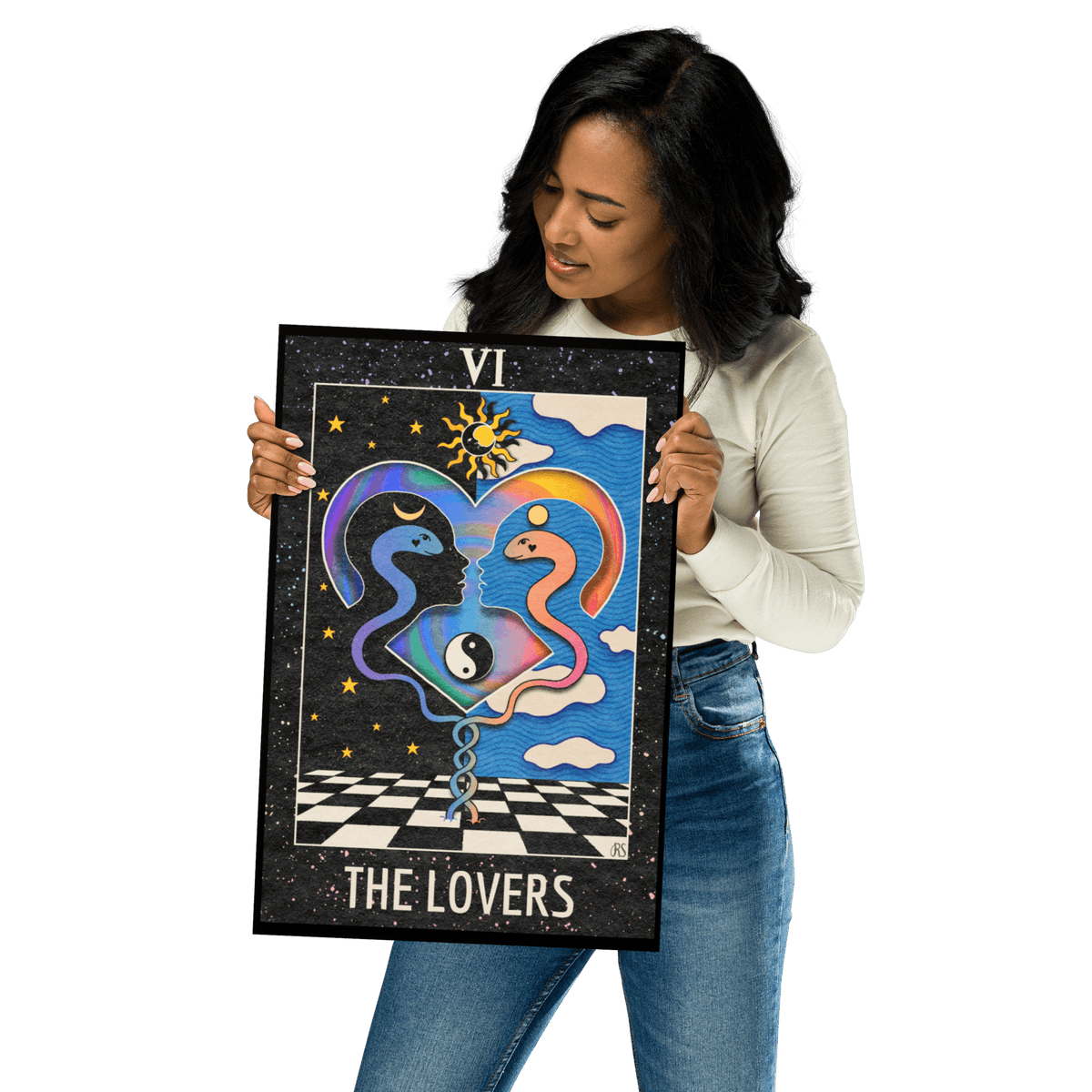 The Lovers' Tarot Art Print - Roving Stars 2023