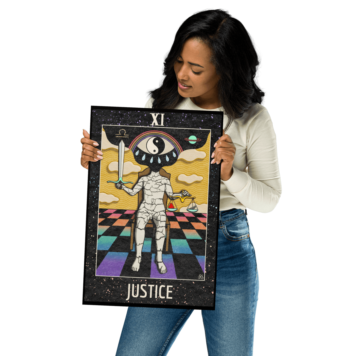 ‘Justice’ Tarot  Art Print