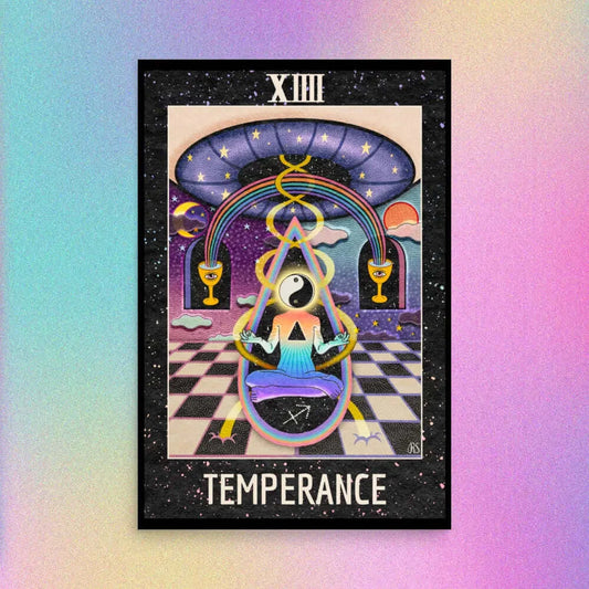 ‘Temperance’ Tarot Art Print 2023 Worldwide Shipping