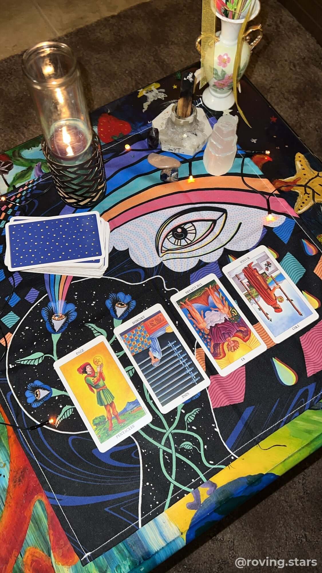 ’Tend Your Inner Garden’ Tarot Cloth/Bandana (17⅜ x 17⅜)