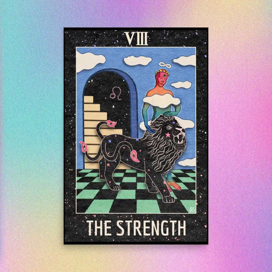 ‘The Strength’ Tarot Art Print 2023 Worldwide Shipping