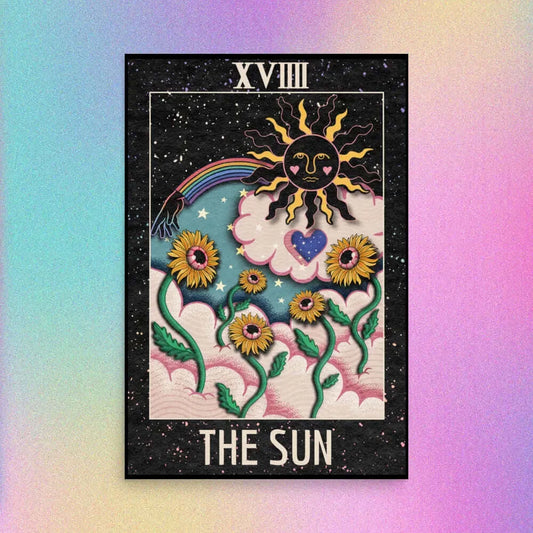 ‘The Sun’ Tarot Art Print 2023 Worldwide Shipping
