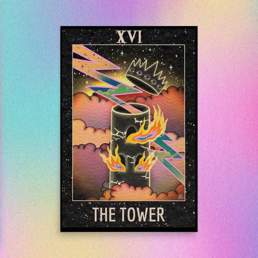 ‘The Tower’ Tarot Art Print 2023 Worldwide Shipping