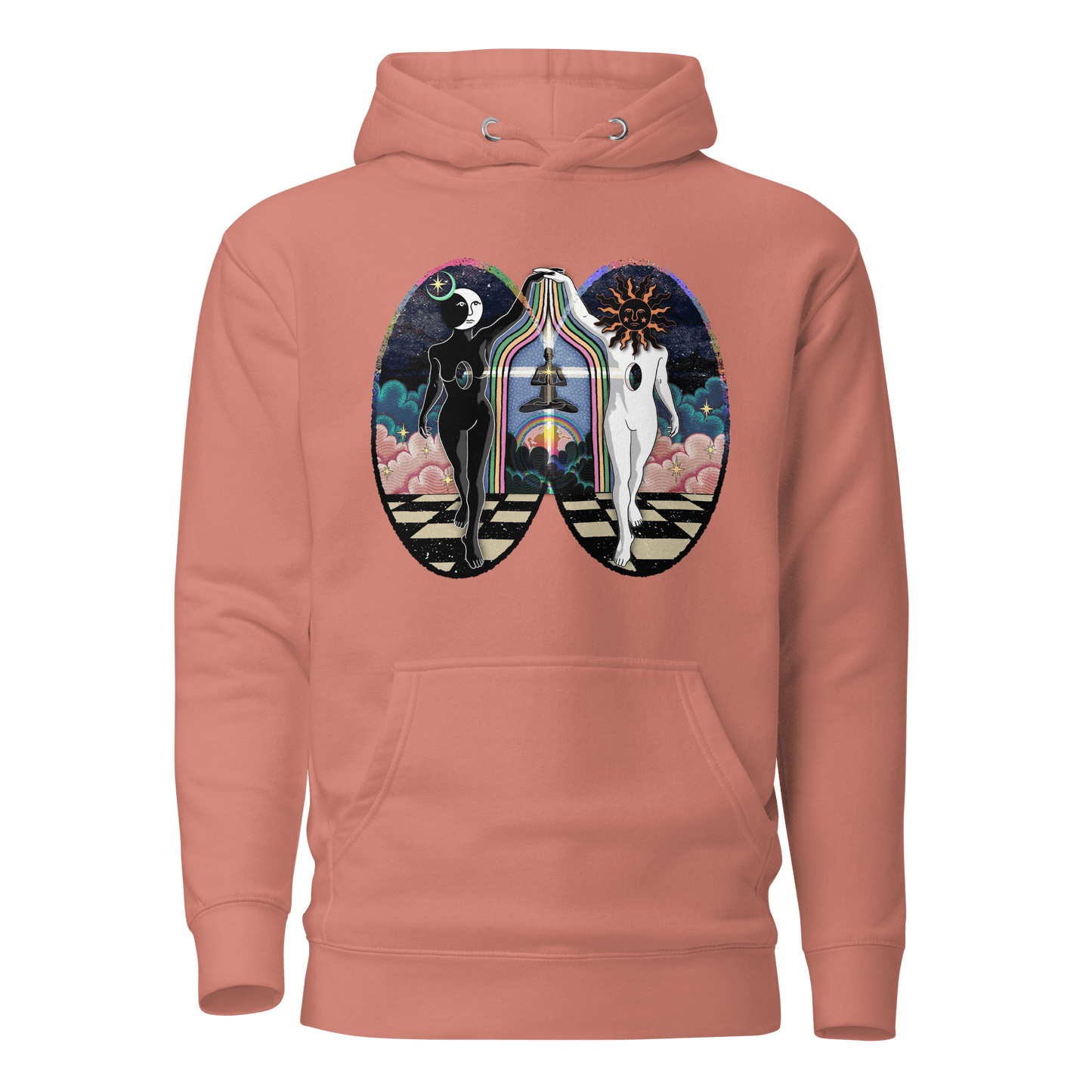 'Centered and Grounded' Cotton Blend Unisex Hoodie